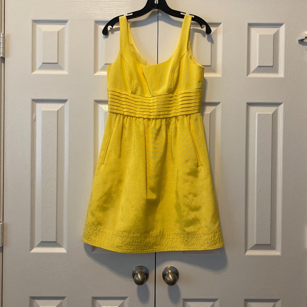 Shoshanna yellow dress with pockets